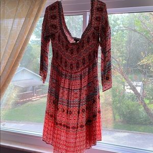 Aztec patterned shoulder dress. Torrid size 3